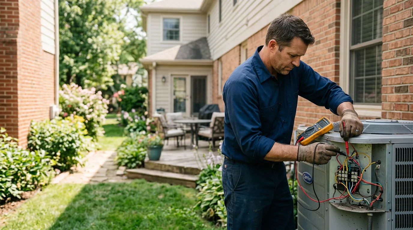 HVAC technician working near Hardesty, OK